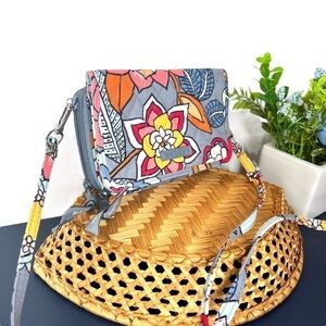 Vera Bradley Tropical Evening Small Compact Cloth Crossbody Bag Purse